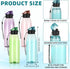 Uiifan 20 Pieces Clear Plastic Water Bottles, 17 oz Leakproof Flip Top for Gym Camping Hiking
