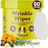Natural Dog Company Wrinkle Wipes for Dogs, 50 Count, Hypoallergenic Cleaning & Deodorizing Wipes for Grooming