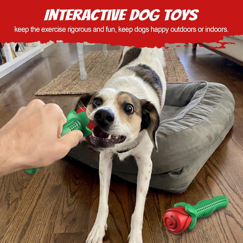ucho Dog Toys for Aggressive Chewers, Rose Dog Toy for Small Medium Dogs, Interactive Chew Toys for Training