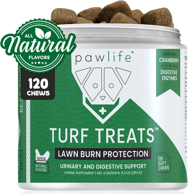 Green Grass Dog Chews - 120 Turf Treats Repair, Veterinarian Formulated Dog Urine Neutralizer for Lawn Protection
