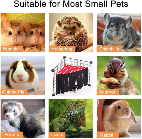 WishLotus Hamster Hideout - Small Animal Hideaway Tent for Chinchilla, Guinea Pig, Hedgehog, Rat, Squirrel, and Bunny