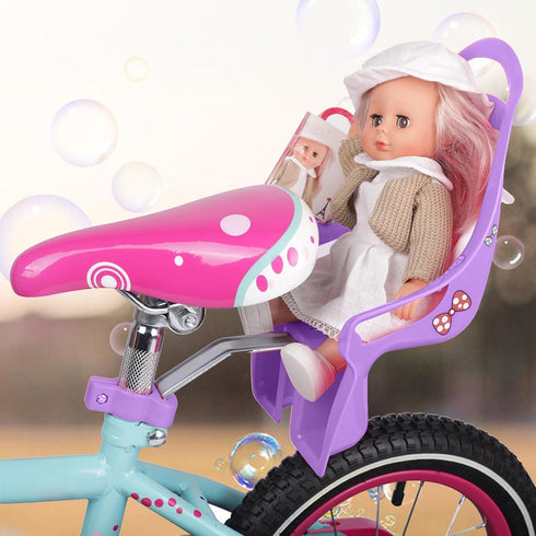 Generic Doll Bike Seat, Cute Babys Doll Carrier Seat for Kids Bike, Funny Children Car Dolls Seats with DIY Stickers