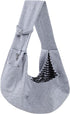 Dog Carrier Sling, Reversible Puppy Carrier Purse with Storage Pocket, Hands-Free for Small Dogs and Cats (Gray)