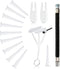 Skylety 16-Piece Exercise Ball Plug Replacement Kit with Needle, Nozzle, Rubber Hose,