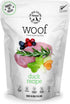 Woof Freeze Dried Dog Food, Duck Recipe, High Protein Complete Diet for All Life Stages - 1.76 oz