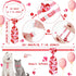 24 Pcs Valentine's Day Dog Bow Set with 10 Pcs 4th of July Dog Bow Ties, 10 Pcs Dog Neckties, 4 Dog Bandanas, Pet