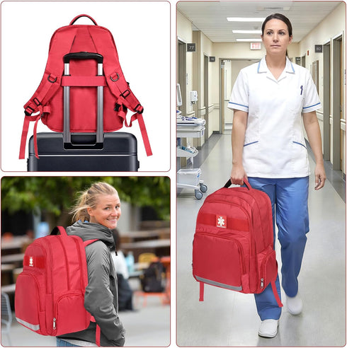Gatycallaty Backpack First Aid Emt First Responder Bag Empty Ems Emergency Home Health Hiking Trauma Travel Camping
