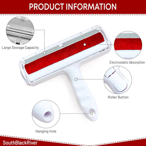 SouthBlackRiver Pet Hair Remover, Dog Hair Removal Products for Carpet, Car Seat, Bed, Clothing, Furniture