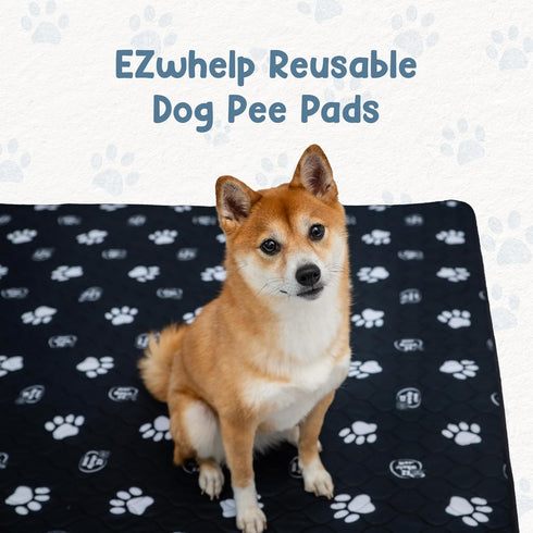 29x29 Inch, 2 Pack EZwhelp Reusable Dog Pee Pads, Washable Waterproof Mats for Dog Potty Training or Whelping Pads
