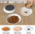 BNOSDM 4 Pcs Cat Food Bowls, Ceramic Shallow Dishes with Non-Slip Silicone Bottom for Indoor Cats and Dogs