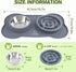 Pecute Slow Feeder Dog Bowls, Non-Spill Silicone Mat, Food-Grade Safe Bowls, Stainless Steel Water Bowl