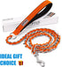Chew Proof Dog Leash, Heavy Duty Chain Leash for Large Dogs, Indestructible Metal Leash with Soft Padded Handle