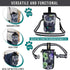PetAmi Dog Treat Pouch, Large Training Treat Pouch with Pocket, Dog Trainer Essentials Supply Holder (Floral Grey)
