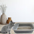 20.9x15.7x5.7 inch Senior Cat Litter Boxes, Collapsible Open Low Entry Cat Litter Pan with Scoop Travel Kitten Potty