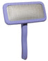 TAURO PRO LINE Slicker Brush Rectangular L - Premium Brush for Dogs and Cats with Soft, Flexible Cushion Design (Purple)