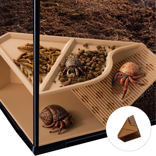 Vmohuyktx Versatiles Hermits Crabs Habitat for Freshness and Saltwater Aquariums Featuring Climbing Tunnel Double
