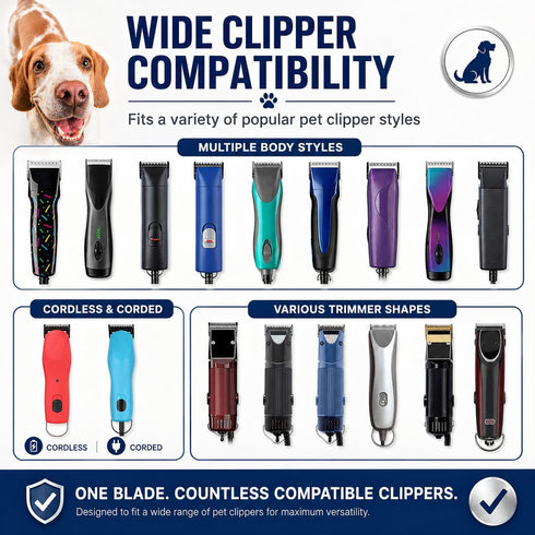 4 A5,Wahl KM10 3/8-Inch (9.5mm)1 Pack Skip Tooth Detachable Pet Dog Grooming Steel Blades,Compatible with Andis,Oster