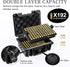 FUNANASUN 192 Round Ammo Storage Box, Waterproof 9mm Ammo Case, Locking Storage Case for Range Day and Outdoor Adventure