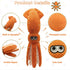 Durable Plush Dog Toys for Large Dogs - Stuffed Animal Chew Toys for Small Medium Large Breeds (Orange)