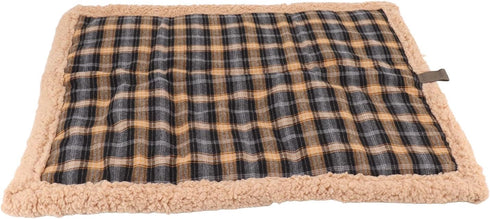 Self Warming Cat Bed - Washable Double Sided Lamb Wool Plaid Mat for Large, Medium, Small Dogs and Cats, Travel or Home