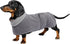 Geyecete Dachshund Sweater, Jacket, Winter Coat with Padded Fleece Lining, Snowsuit - Gray - Size M