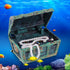 Fdit Aquarium Decorations - Artificial Decorative Treasure Jewelry Box Ornament for Fish Aquarium Landscape (Green)