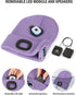 Wmcaps Bluetooth Beanie with Light, Unisex USB Rechargeable 4 LED Hat with Cordless Headphones, Unique Gifts for Men