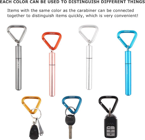 OMUKY Multicolor Carabiners Hook Clips, Camping Accessories Buckle for Outdoor Hiking Traveling