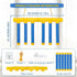 3 Reflex Drop Sticks Game, Reaction Training Tool with Speed Levels, Falling Catching Sticks for Hand-Eye Coordination