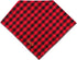 Unique Style Paws Dog Christmas Bandanas - 1PC Washable Cotton Triangle Black&Red Plaid Scarfs
