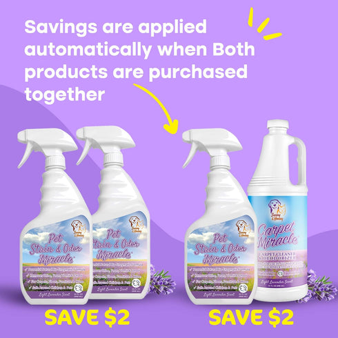 Sunny & Honey Pet Stain & Odor Miracle - Enzyme Cleaner for Dog Urine, Cat Pee, Stain Eliminator