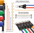 TheFitLife Exercise Resistance Bands with Handles, 5 Fitness Workout Bands, Stackable up to 300 lbs, Training Tubes