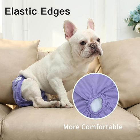 Dogs,4 Pack JoyDaog Female Dog Diapers for Large Reusable Washable Premium Doggie Diapers for Heat,Incontinence,Period