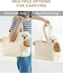Soft-Sided Dog Carrier for Small Dogs and Cats, Collapsible Cotton Bag with Large Pockets (Beige, 13.6" L x 6.5" W x