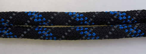 USR Nylon Double Braided Dog Leash, 3/8" x 6' in Black and Blue