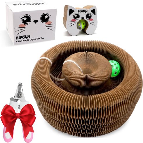 1Pack Kitty Curls Cat Accordion Physical Exercise for Indoor Cats Toy Magic