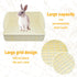 12Pcs Rabbit Litter Box for Cage, Bunny Potty Trainer Corner Guinea Pig Plastic Square Grate Toilet Pet Bedding Litter