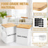 2 10-14 Lbs (50 Counter(White) Tioncy Pcs Metal Dog Food Storage Containers Total Cup) Capacity, Airtight Pet Food