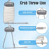 9 Pack 30FT/9.14M QualyQualy Crab Throw Line Length Weighted Crab Trap Line Kit with Tong, Measuring Tool and Gloves