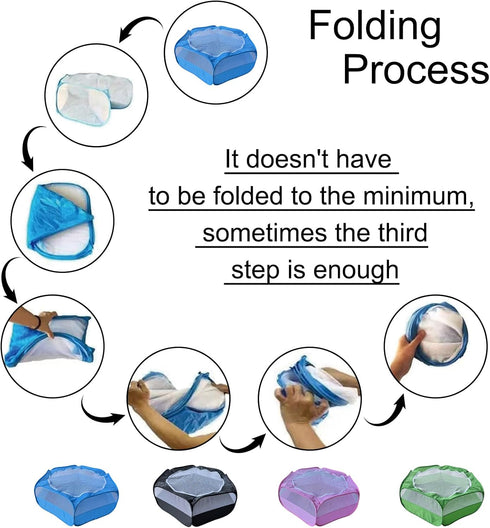 Denyskwin Chinchillas, Small Animal Playpen with Zippered Mesh Cover - Portable Foldable Chicken Brooder Box, Indoor