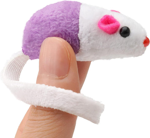 CHIWAVA 36 Pack 1.8 Inch Small Interactive Cat Toys - Mice with Catnip Rattle Sound for Indoor Cats