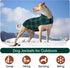 Kuoser Dog Winter Coat, Reversible British Style Jacket, Warm Cold Weather Vest for Small Dogs, Green S
