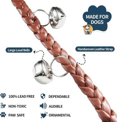 ZGLONG Dog Bells to Go Outside & Puppy Potty Training. Adjustable Dog Door Bell Ring to Go Potty. Handmade with Premium