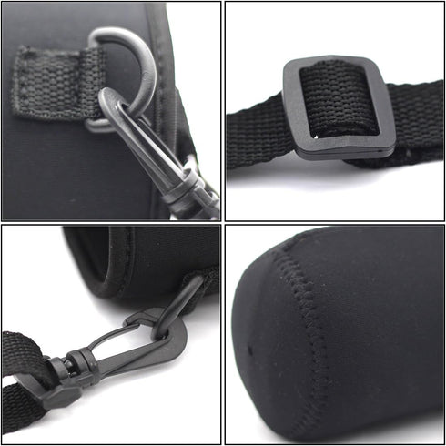 Kvvdi 2 Pack 32 oz Neoprene Glass Water Bottle Cooler Sleeve, Insulator with Shoulder Strap