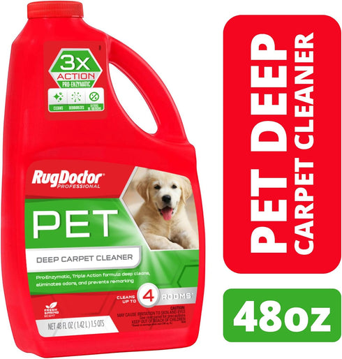 Rug Doctor Triple Action Deep Carpet Cleaner for Pet Stains, Eliminates Odors & Prevents Re-Marking, 48 oz