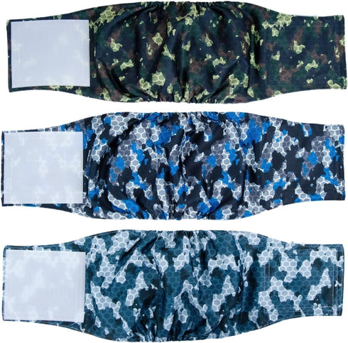 Pet Soft Dog Belly Band - 3 Packs Reusable Dog Diapers Male