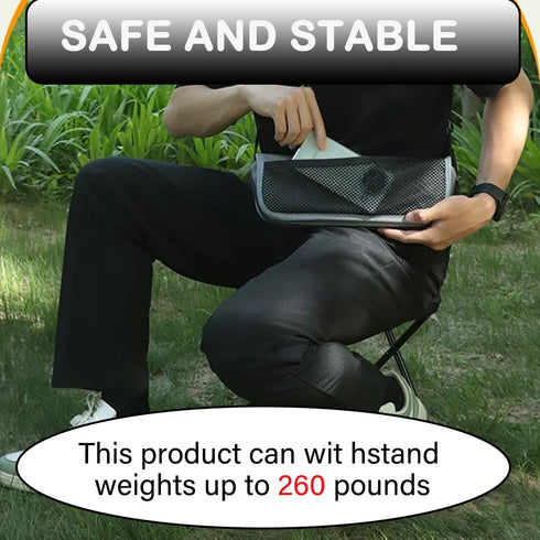 QTYSFE 2026 Portable Stool, Pocket Chair Fishing Stool, Large Size Adjustable Shoulder Strap Folding Stool, New