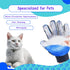 Dog Bath Gloves - Silicone Hair Removal Mittens for Dogs and Cats, Flexible Comfortable Adjustable Strap for All Hair