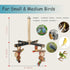 ROOJUNE 360 Finches) Bird Perch Rotating Perch with Natural Chew Toys - Spinning Bird Toys Cage Accessories- Parrot