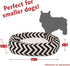 24 inch Black Chevron Sherpa Bagel Dog Bed